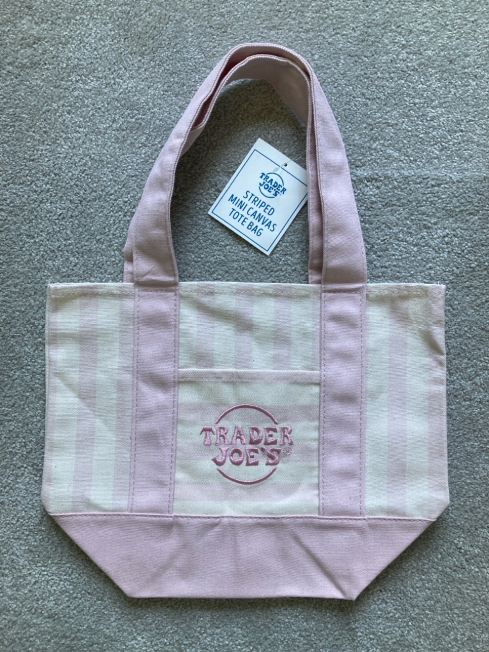 Set of 4 | Trader Joe’s Mini Striped Canvas Tote Bags - Picture 5 of 10